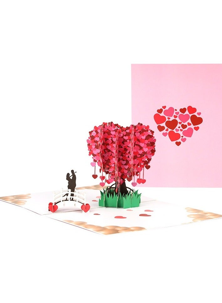 Generic Creative Internet celebrity lover's love tree 3D greeting card gift with gift sets  - Image 4