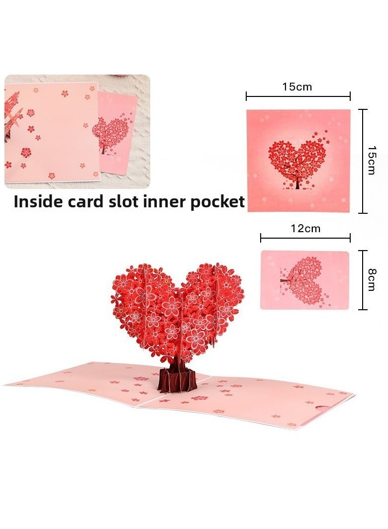 Generic Creative Internet celebrity lover's love tree 3D greeting card gift with gift sets  - Image 3