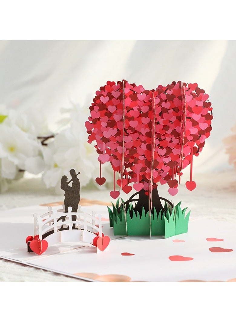 Generic Creative Internet celebrity lover's love tree 3D greeting card gift with gift sets  - Image 1
