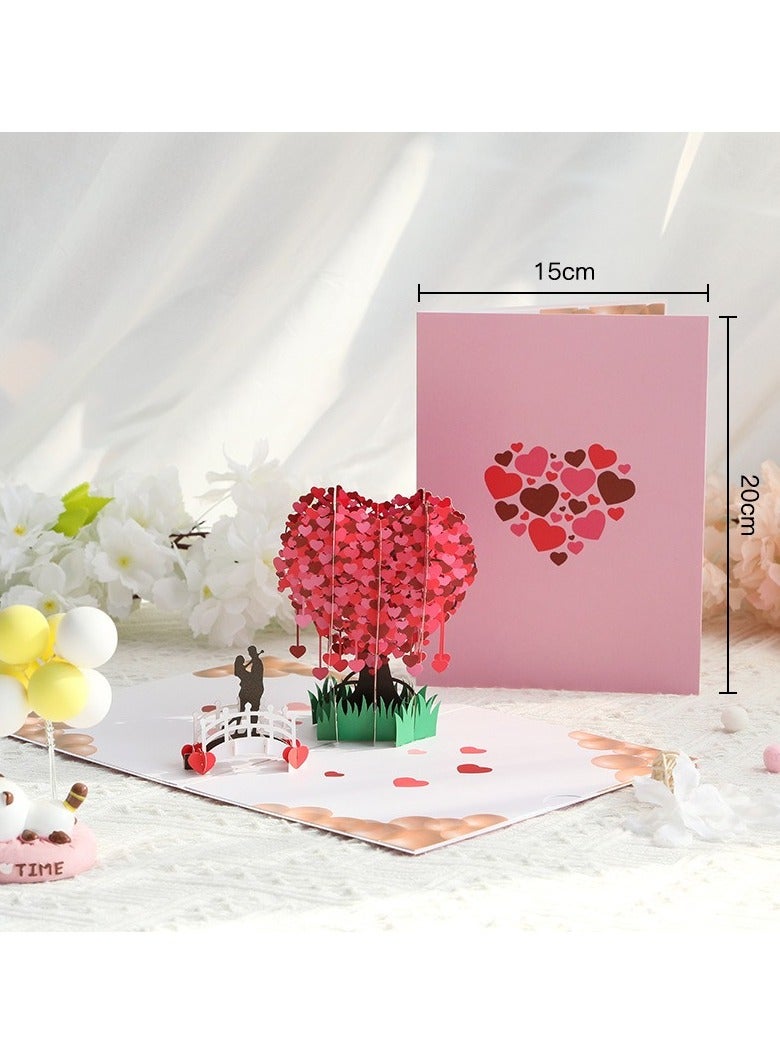 Generic Creative Internet celebrity lover's love tree 3D greeting card gift with gift sets  - Image 5