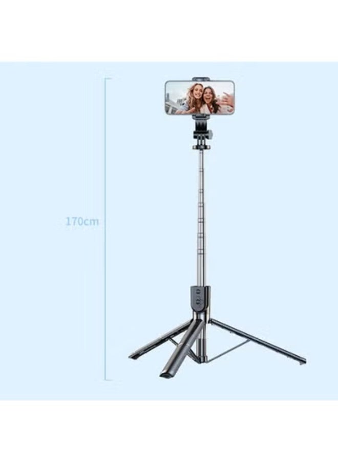 170cm Phone Tripod & Selfie Stick – Extendable Tripod Stand with Remote Control and Rotating Phone Holder, Compatible with iPhone & Android Smartphones - Image 1