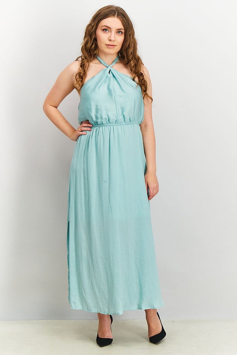 Sam Edelman Women Criss Cross Neck Party Maxi Dress, Mint - Image 1