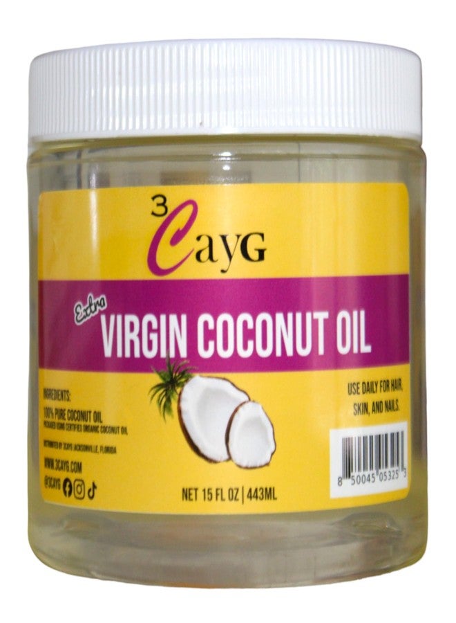 3CAYG 15oz Extra Virgin Coconut Oil for Softer Skin, Hair Growth, and Nailcare - Image 4