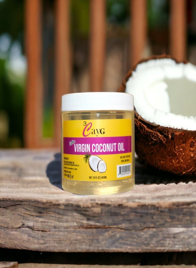 3CAYG 15oz Extra Virgin Coconut Oil for Softer Skin, Hair Growth, and Nailcare - Image 5