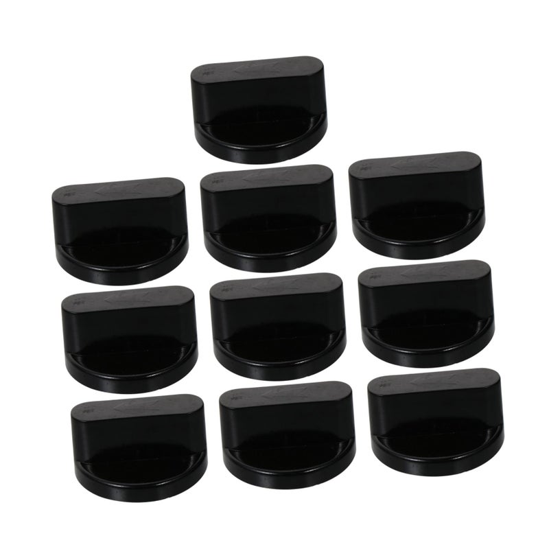 10 Pack Gas Stove Control Knobs Sturdy Black Replacement Buttons Easy Install - Image 2