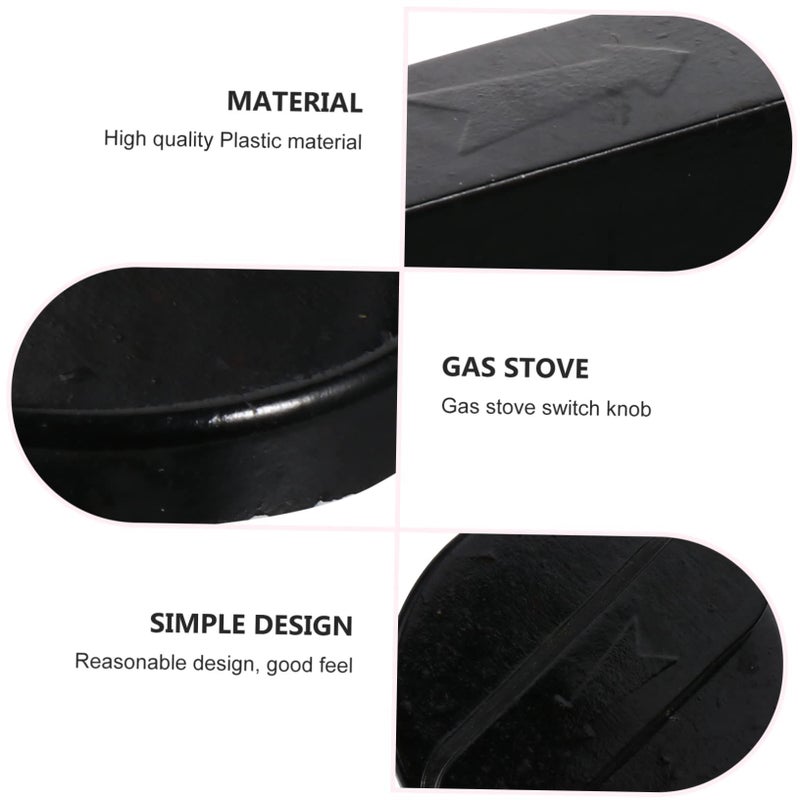 10 Pack Gas Stove Control Knobs Sturdy Black Replacement Buttons Easy Install - Image 4