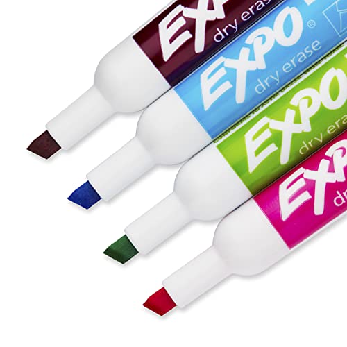 EXPO Low-Odor Dry Erase Markers, Chisel Tip, Fashion Colors, 4-Count - Image 4