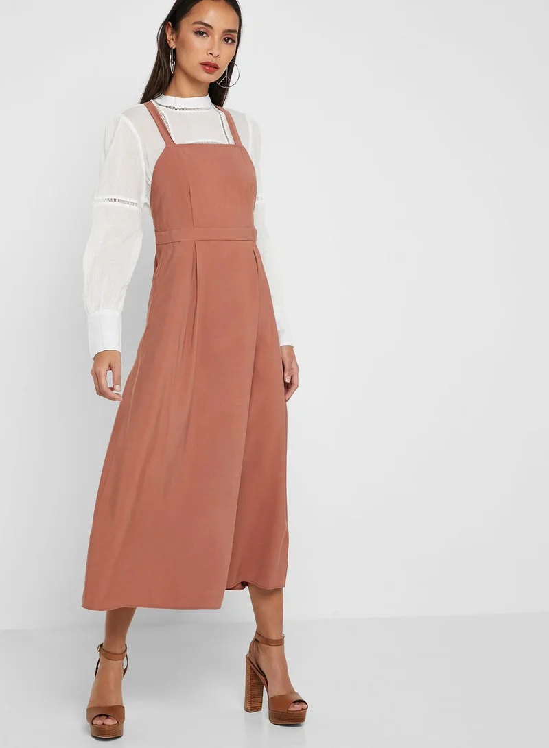 TOPSHOP Cross Back Pinafore Dress
