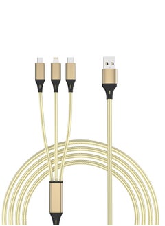 Festive Gallery USB Cable 3 in 1 Multi Charging Cable IP Cable USB Type C Cable Micro USB Cable, Fast Charging Cord Compatible with iPhone 13 12 11 Galaxy S20 S10 S9 S8 S7 Micro usb Android 1 Meter Length 