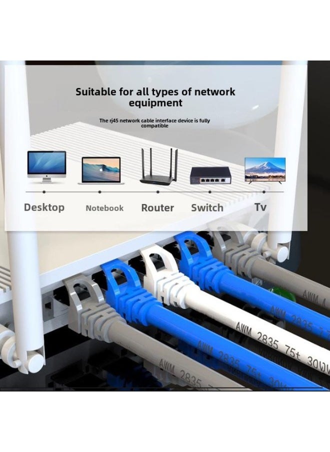 Generic Source Six Types Of Gigabit Network Cable CAT6 Finished Network Jumper High-speed Network Connection Line Computer Cable Broadband-Color:Category 6 Gigabit Gray (environmentally Friendly Model)-Line Length:1m  - Image 5