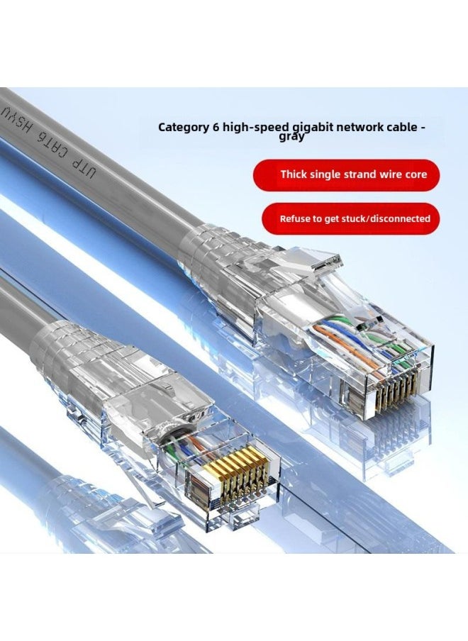Generic Source Six Types Of Gigabit Network Cable CAT6 Finished Network Jumper High-speed Network Connection Line Computer Cable Broadband-Color:Category 6 Gigabit Gray (environmentally Friendly Model)-Line Length:1m  - Image 4