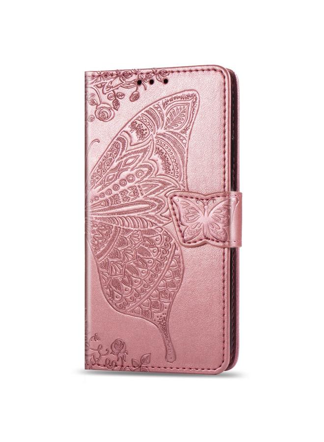 The Bros Butterfly Love Flowers Embossing Horizontal Flip Leather Case For LG W30 with Holder & Card Slots & Wallet & Lanyard - Image 3
