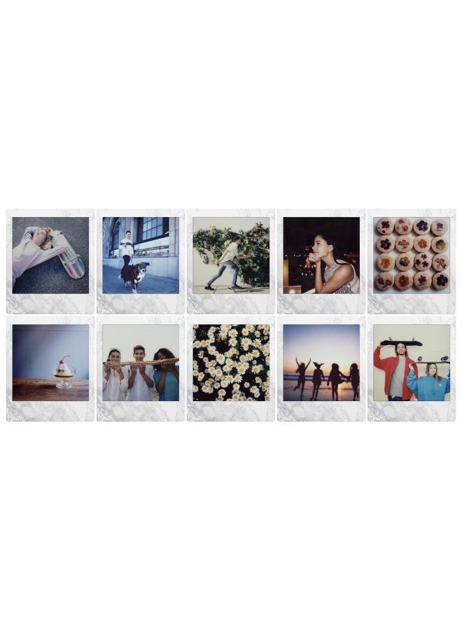إنستاكس FUJIFILM instax SQUARE White Marble Instant Film (10 Exposures) - Image 2