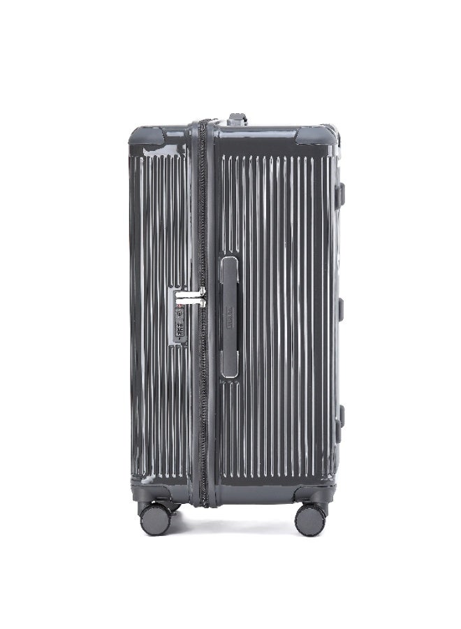 LIGHTGO 7672 Carbon Grey middle size suitcase PC Suitcase Trunk case check in luggage 28 inch with TSA travel case YKK zipper - Image 3