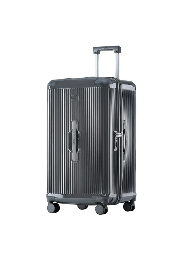 LIGHTGO 7672 Carbon Grey middle size suitcase PC Suitcase Trunk case check in luggage 28 inch with TSA travel case YKK zipper - Image 1