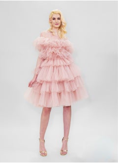 BITOLIA GALLERY Mini Pink Ballerina Tulle Dress  - Image 1