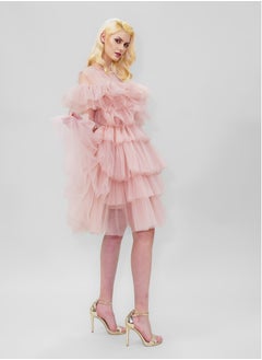 BITOLIA GALLERY Mini Pink Ballerina Tulle Dress  - Image 3