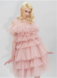 BITOLIA GALLERY Mini Pink Ballerina Tulle Dress  - Image 4
