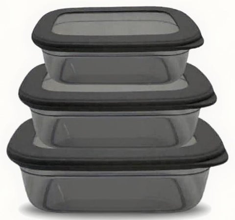 حاوية صندوق بلاستيكية قابلة لإعادة الاستخدام ، يمكن استخدامها لتخزين الطعام وبقايا الطعام. تتكون مجموعة تخزين الطعام من 3 علب بأحجام مختلفة (1.2 لتر ، 670 مل ، 400 مل)