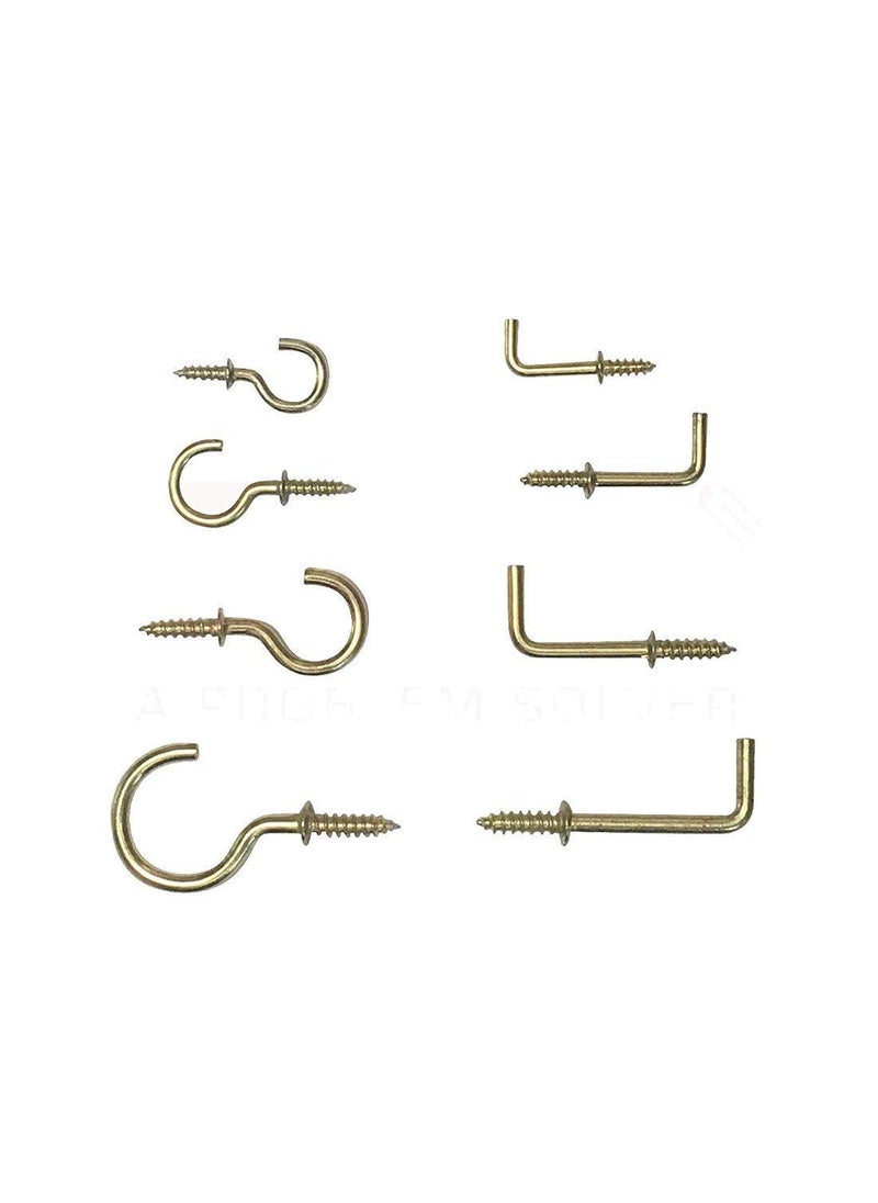 DIY Crafts DIY Crafts Design No 3 Pack Of 90 Pcs Stainless Steel Screw Eye Rings Cup Hooks and SquDesign No 3 Pack Of 90 Pcs  - Image 2