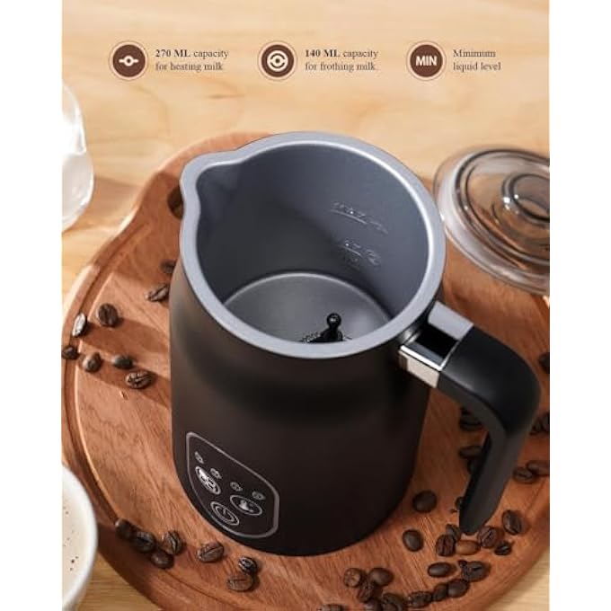Dxmocos Electric Milk Frother And Steamer  4In1 Hot  Cold Foam Maker With Temperature Control AutoWarming Silent Operation  Two Whisks For Latte Cappuccino Hot Chocolate Macchiato - Image 2