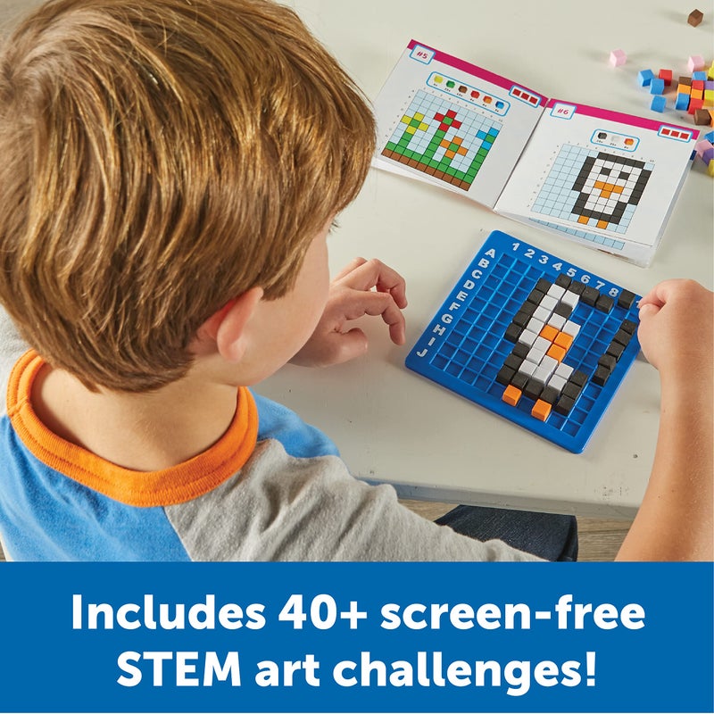 Learning Resources تحدي فن البكسل لمستكشفي STEM من Learning Resources، 402 قطعة، للأعمار 5 سنوات فما فوق، ألعاب STEM للأطفال، أساسيات البرمجة للأطفال، أنشطة STEM للفصل الدراسي، متوسطة - Image 4