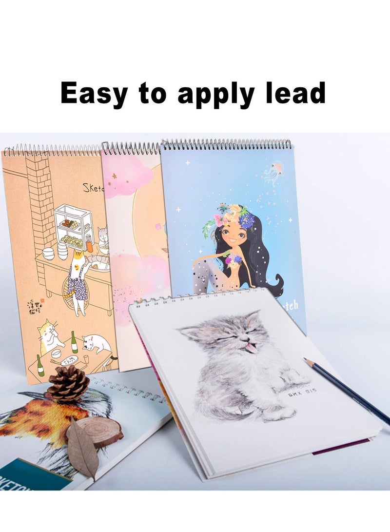 Excefore Sketch Book, 8”X11.5” 100 Pages(110gsm), Spiral Bound Artist Sketch Pad, Durable Acid Free Drawing Paper for Drawing, Painting, Sketching or Doodling, Purple Cover, White Paper - Image 5