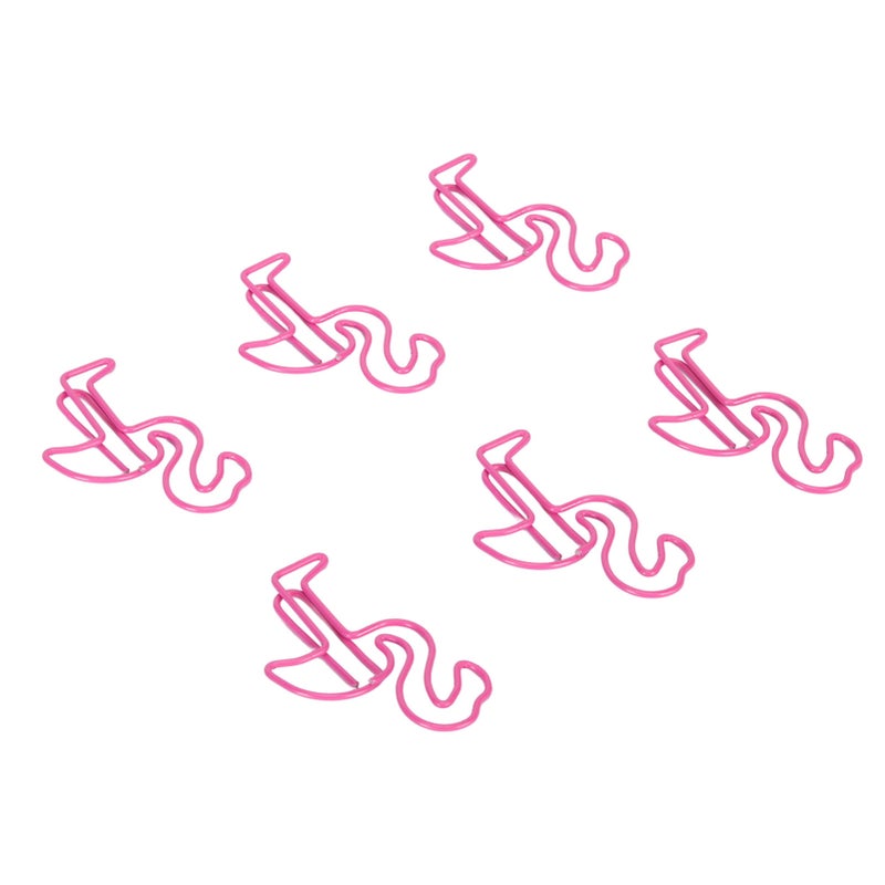 100pcs Paper Clips Prevent Slip Cute Flamingo Shaped Small Bookmark Paperclips for Paper Document Pink - Image 4