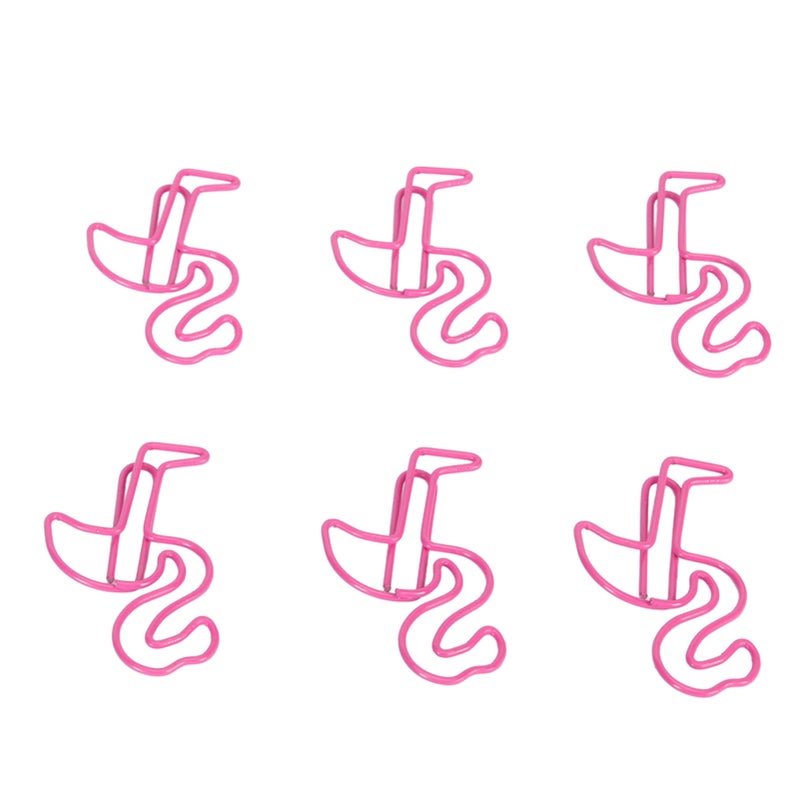 100pcs Paper Clips Prevent Slip Cute Flamingo Shaped Small Bookmark Paperclips for Paper Document Pink - Image 5