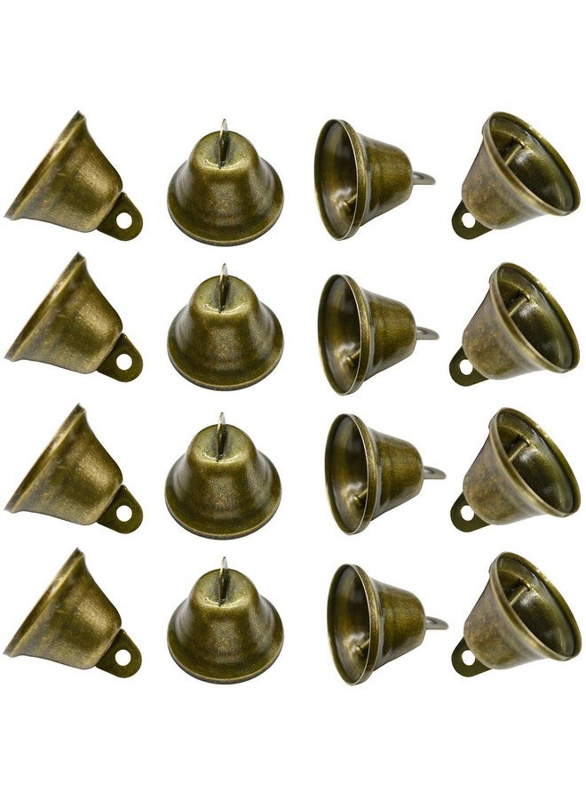 Maydahui 20 Pcs Bronze Jingle Bells Vintage Brass Color Mini (1.7 X 1.5 Inches) For Wedding Doors Dog Collar Jewelry Sewing Christmas Hallowmas Decoration - Image 1