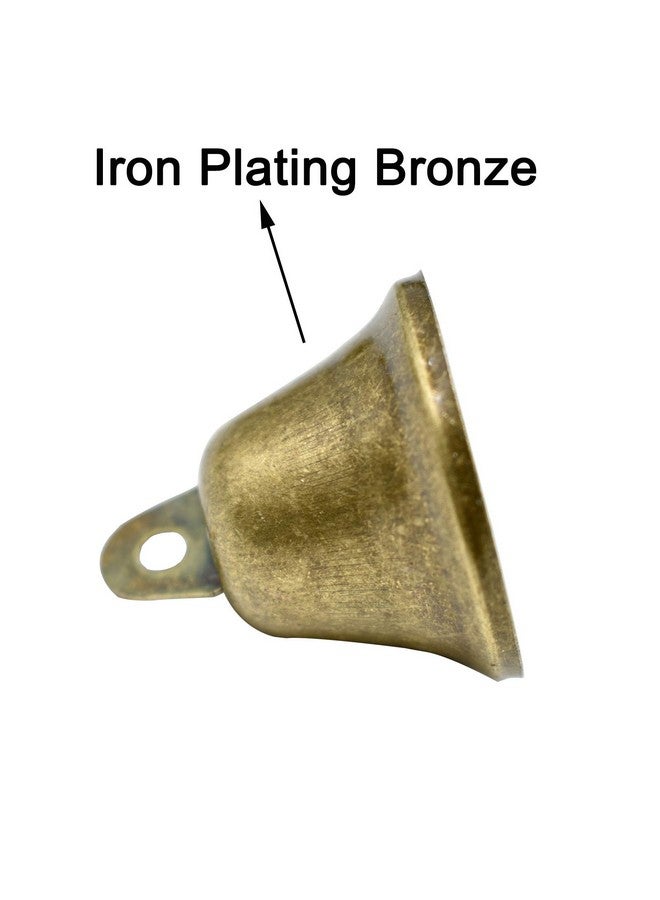 Maydahui 20 Pcs Bronze Jingle Bells Vintage Brass Color Mini (1.7 X 1.5 Inches) For Wedding Doors Dog Collar Jewelry Sewing Christmas Hallowmas Decoration - Image 4