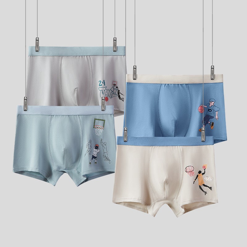 Boys Cotton Breathable Boxer Briefs J004 A group color complete batch 