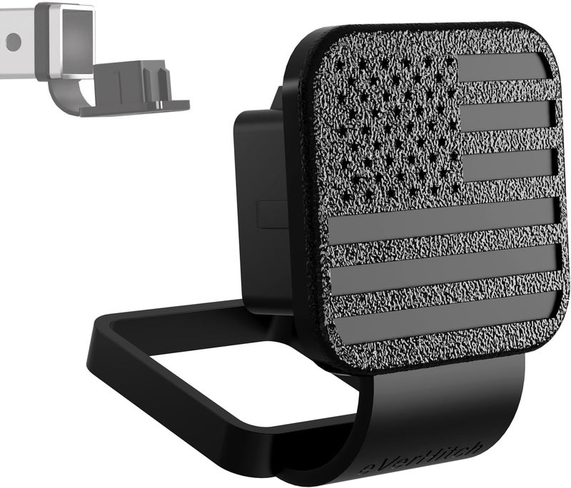 eVerHITCH American Flag 2 Inch Trailer Hitch Cover Plug with Retention Ring Black Rubber Hitch Receiver Tube Insert for Trucks SUVs Jeeps - Image 3