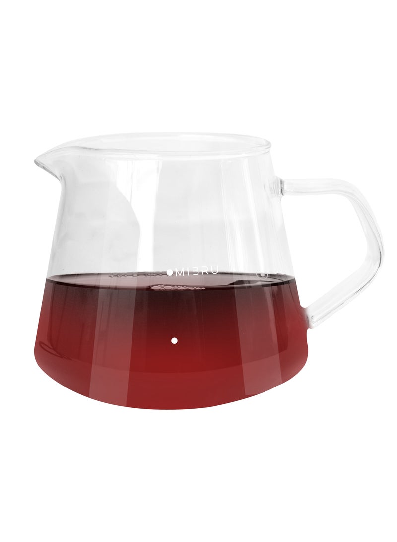 MIBRU V60 Pour Over Premium Drip Coffee Maker Set, 11-Piece Coffee Maker Set, Specialty Coffee Bag, Manual Coffee Grinder, Coffee Scale, 350ml Small Glass Serving Pot, Brooch Pin, Coffee Bean Sprinkler, Barista Towel, Coffee Spoon, 0.1 Paper Coffee Filter, 0.1 Coffee Dripper, Coffee Maker, Curved Coffee Filter for Kalita, Specialty Coffee Kit, Specialty Coffee Tools, Coffee Maker, Coffee Cup, Coffee Cleaning Kit, Pour-Over Coffee Maker Accessories  - Image 4