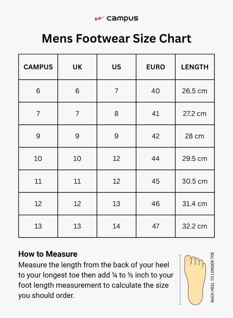 CAMPUS Blk/Red Men's Low-Top Sneakers - Bold Colours With Cloud Like Comfort for Men | Best Price UAE