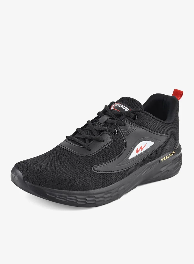 Campus Black Men's Low-Top Sneakers - Bold Colours With Cloud Like Comfort for Men | Best Price UAE