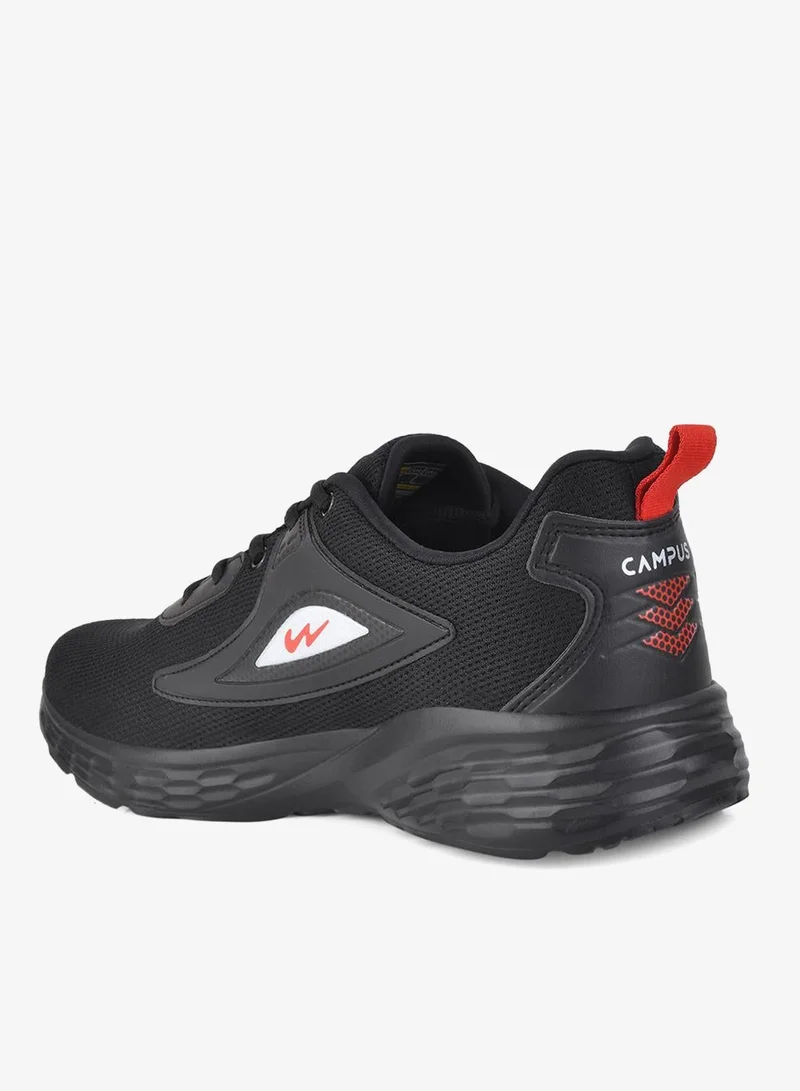Campus Black Men's Low-Top Sneakers - Bold Colours With Cloud Like Comfort for Men | Best Price UAE
