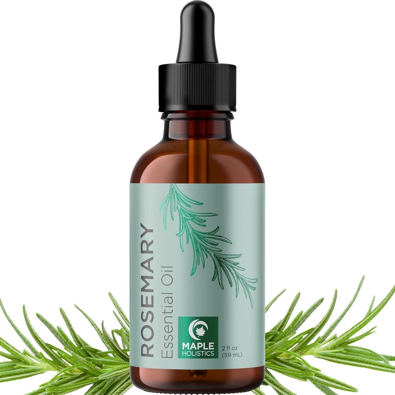 Pure Rosemary Oil for Hair Care - Volumizing Aromatherapy Rosemary Essential Oil for Diffuser Plus Hair Skin and Nail Care - Nourishing Oil for Enhanced Shine and Dry Scalp Care (2oz) - Image 1
