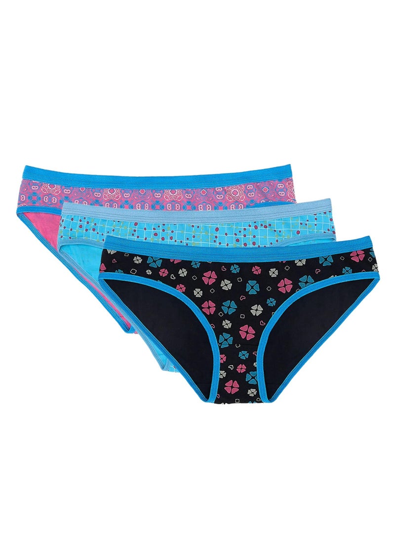 دايس باك يحتوي علي 3 قطع بانتيهات بكيني قطن مطبوع حريمي - Image 3