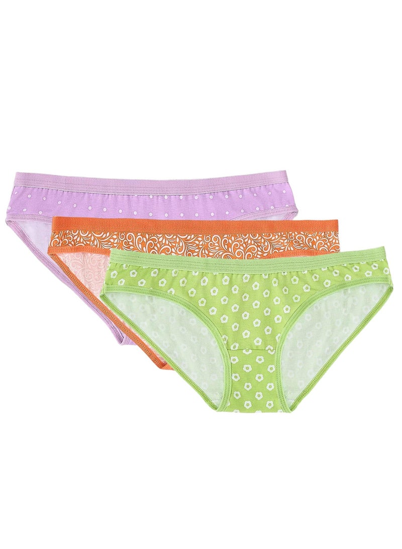 دايس باك يحتوي علي 3 قطع بانتيهات بكيني قطن مطبوع حريمي - Image 4