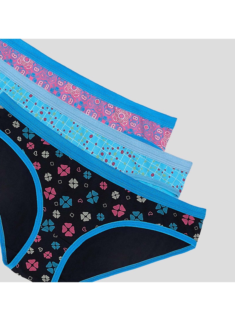 دايس باك يحتوي علي 3 قطع بانتيهات بكيني قطن مطبوع حريمي - Image 5