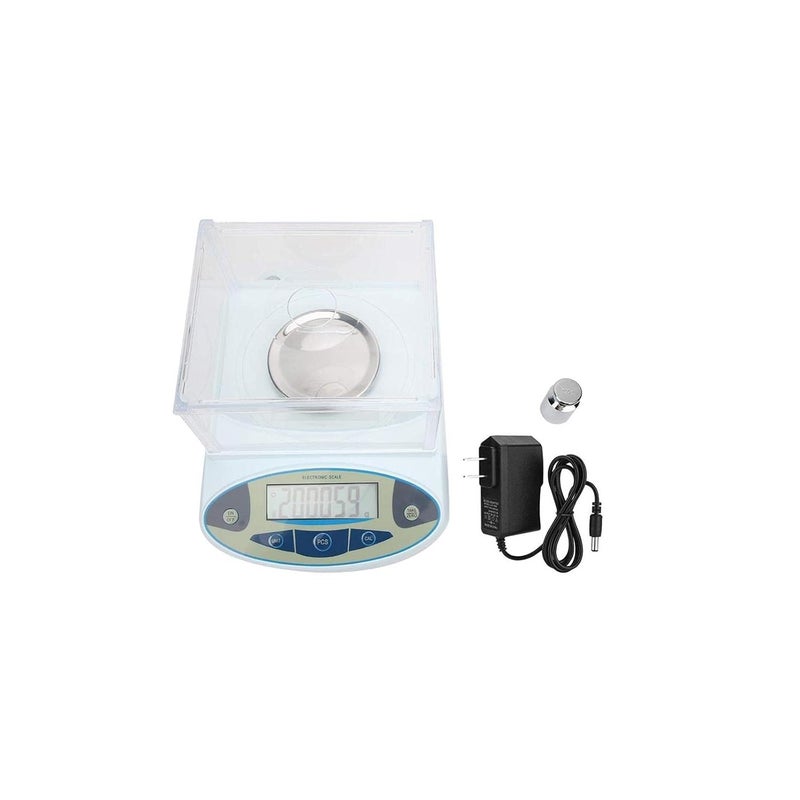 كلاراكو ميزان تحليلي مختبري 200 جرام × 0.0 كلاراكوج، ميزان علمي إلكتروني عالي الدقة 1 ملجم، ميزان مطبخ دقيق رقمي للمجوهرات، ميزان ذهبي بوزن 100 جرام، وزن تقشير، تصحيح ذاتي (أمريكي) - Image 2