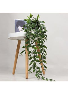 Garlo Artificial Hanging Plants, 3 Pack Fake Hanging Plants Fake Potted Greenery Plants Faux Eucalyptus Vine, Mandala Vine in Pot for Home Room Indoor Outdoor Shelf Decor.  - Image 5