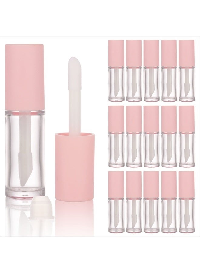 COSIDEA 15PCS Empty PETG big doe foot Wand Lip Gloss Tubes 10ml 0.33 OZ Pink lipgloss Tube with Thick brush Applicator for Castor oil tint DIY concealer tube packing - Image 1