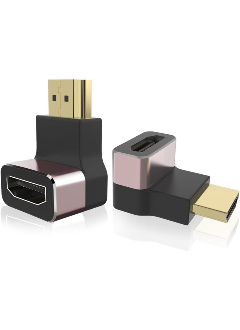 TERRIFI 2 Pack HDMI Cable Adapter, 90 Degree Adapter, HDMI Male to HDMI Female Adapter, Suitable for PC, Laptop, Projector, Monitor, TV, PS5  - Image 1