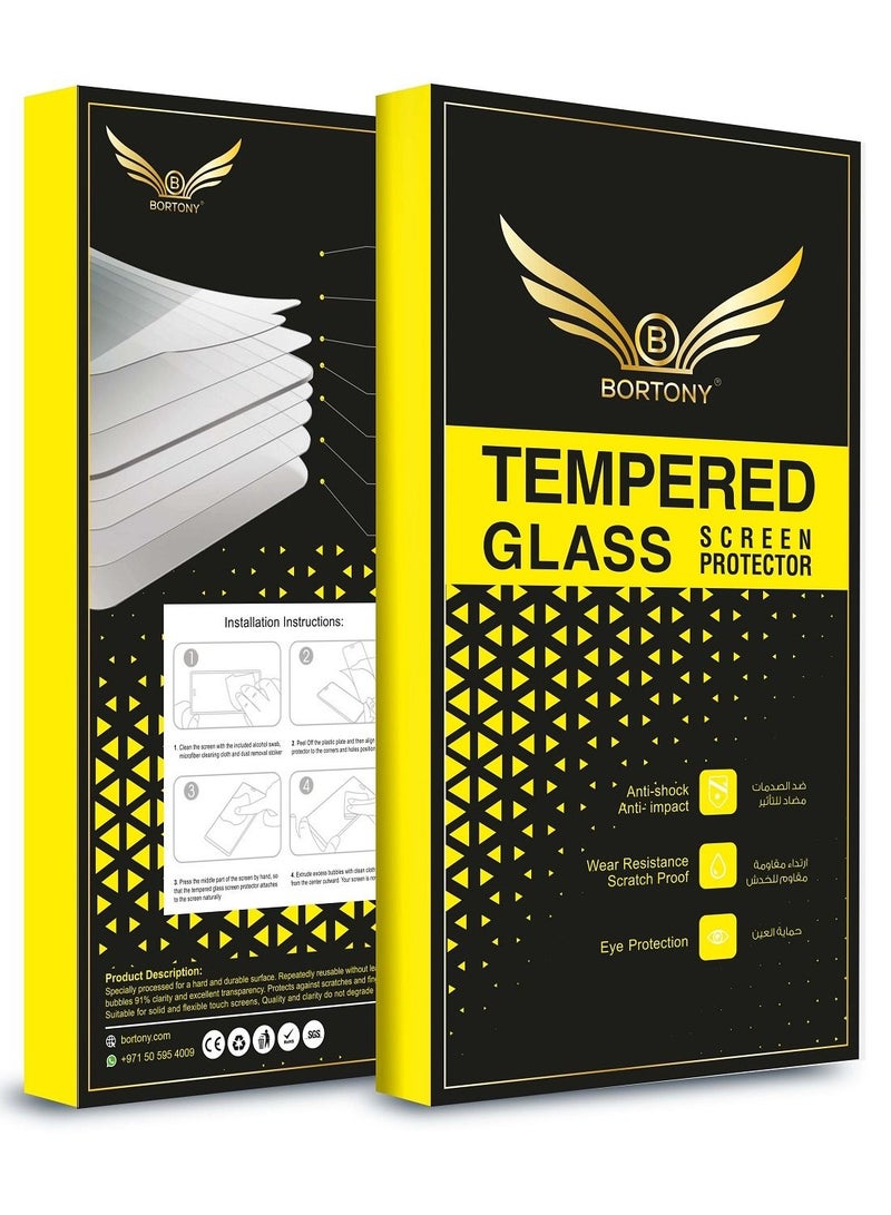 BORTONY Van Entire Tempered Glass Screen Protector For Iphone12 5.4inch Clear/Black - Image 2