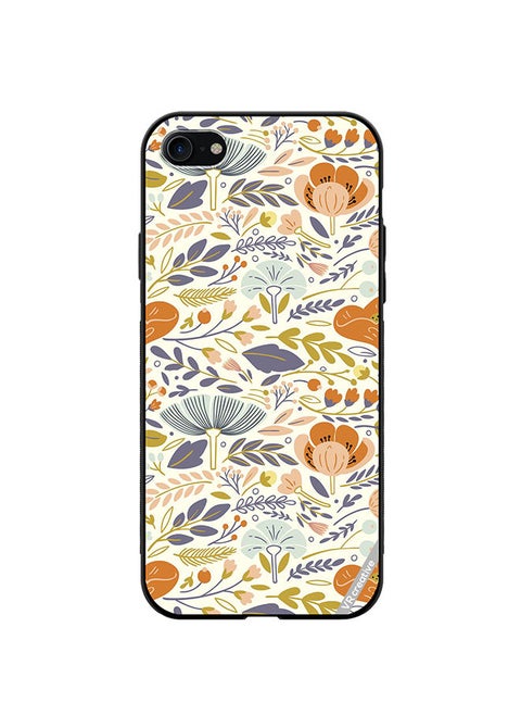 Protective Case Cover For Apple iPhone 7/8/SE 2020 Butterfly in Flower Ring Design Multicolour