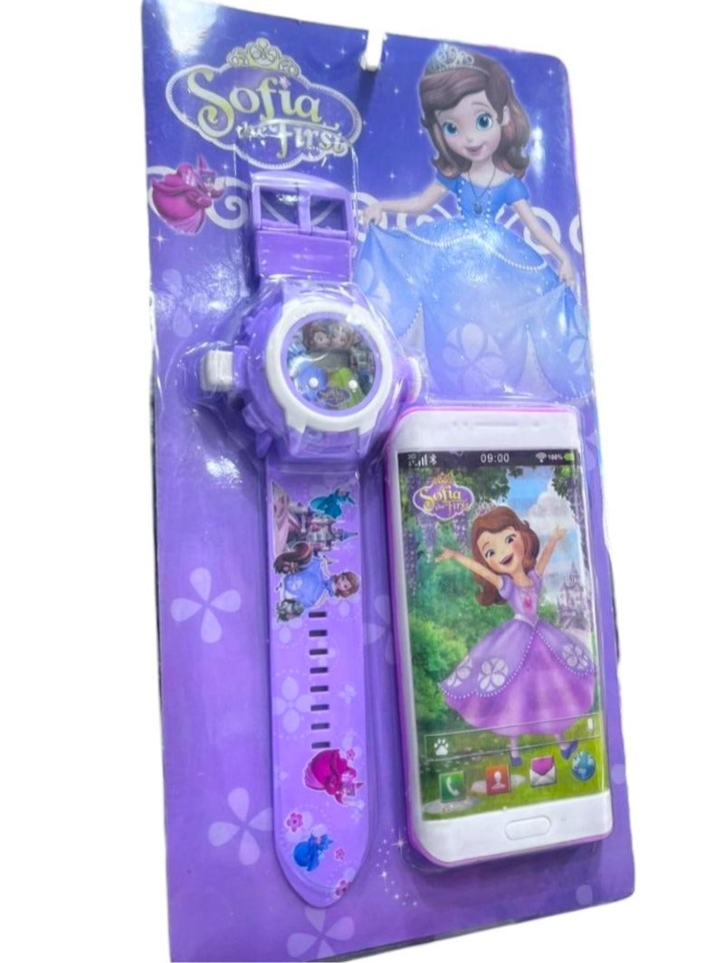 Sofia The First Kids Musical Mobile Phone And Watch Toy - Image 2