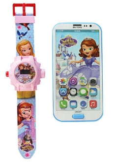 Sofia The First Kids Musical Mobile Phone And Watch Toy  - Image 1