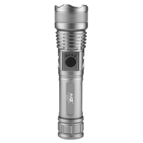 MZ M983 (Rechargeable LED Metal Torch) Zoomable 5 Modes Flashlight, Super Bright 100W Light with 1200mAh Battery - Image 1